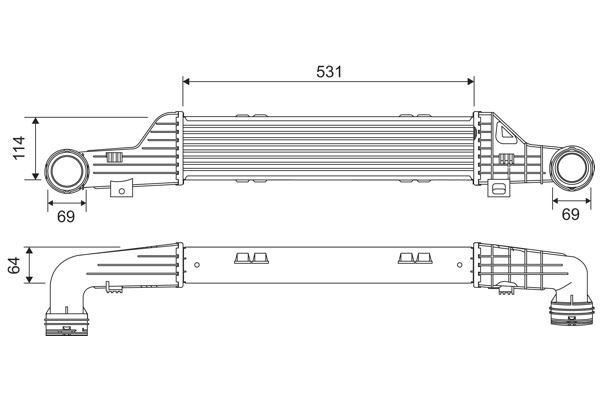MGA-87208 Turbo Radyatoru Intercooler Mercedes W210 Om613