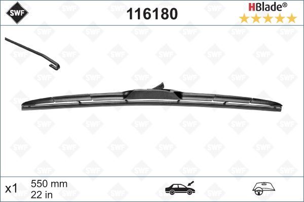 VAL 116180 Silecek Süpürgesi Ön 550 Mm --- Hibrid Silecek X470