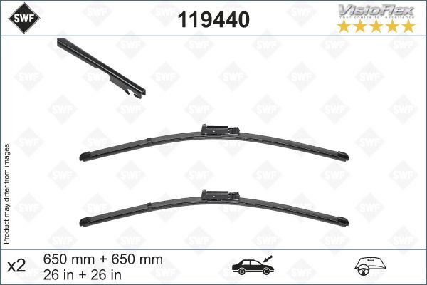 VALEO 119440 Swf Visioflex Flat Blade X2 650 650 Mm Seat Altea
