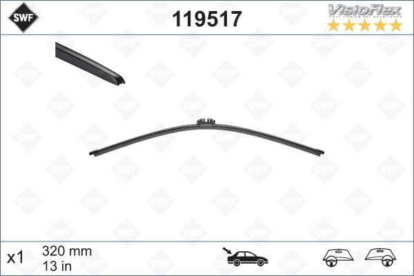 VALEO 119517 Silecek Süpürgesi Arka Audi A3-Q5