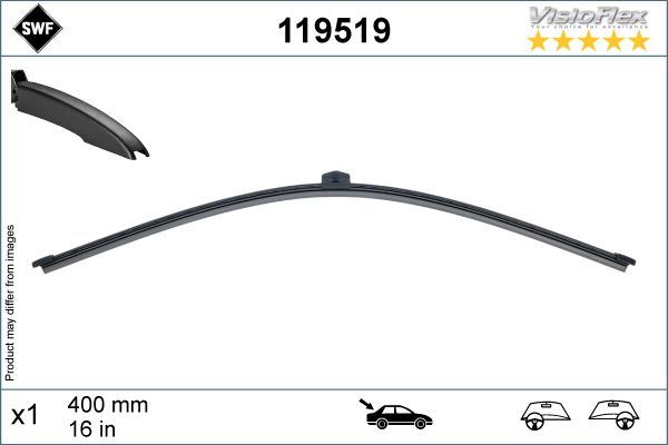 VALEO 119519 Silecek Supurgesi Arka 400mm Mercedes Vito W447 . Audi A4 A6 Q3 Q8 Swf