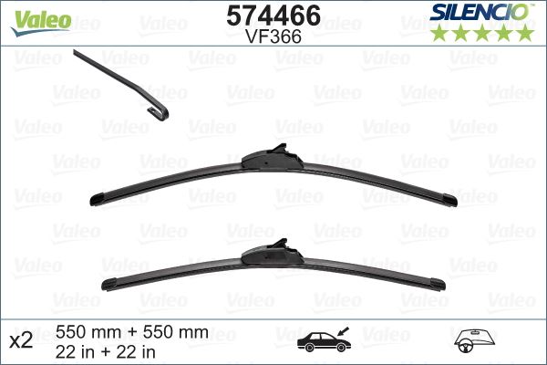 VAL-119293 Silecek Supurgesi ( Discovery 3 / Range Rover Sport 2005 )   Swf (550+550)