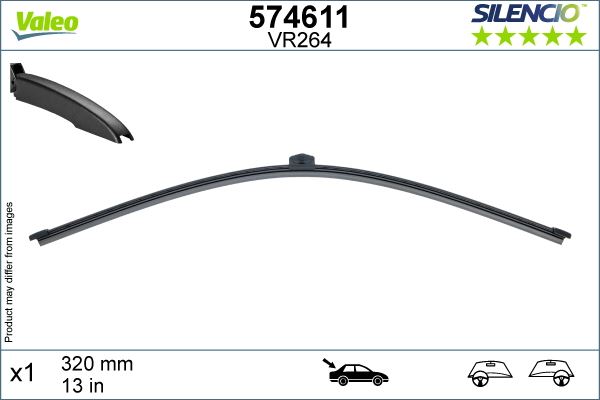 VALEO 574611 Valeo Silencio X-Trm Flat Blade Vm264 X1 330 Mm Arka Audi Q5