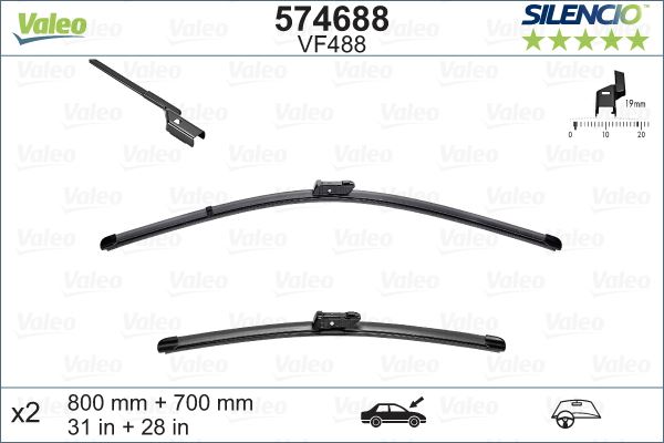 KRG-MS8068 Arac Bazli Silecek Seti 800-680mm Citroen C4 Picasso Ii (B78) / Citroen Grand C4 Picasso Ii (B78) / Peugeot 3008 I (T8) / Peugeot 5008 I (T8) / Renault Grand Scenic Iv (R9) / Renault Scenic Iv (J9)
