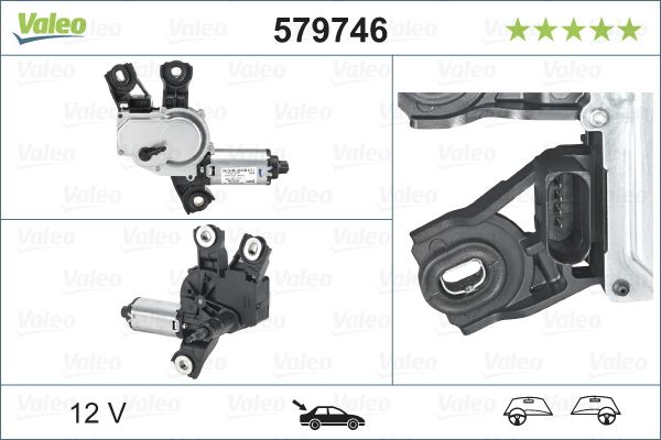 VAL 579746 Silecek Motoru Arka  Tiguan