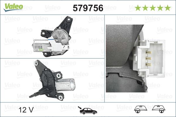 VALEO 579756 Silecek Motoru Arka Renault Megane Ii Grandtour Km0/1 08.2003>