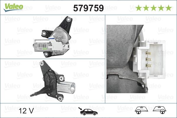 VALEO 579759 Silecek Motoru Arka Renault Espace Iv Jk0/1 11.2002>