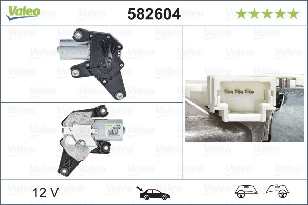 VAL 582604 Silecek Motoru Arka  Duster