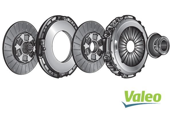 VALEO 827382 3 Lü Debriyaj Takimi Baski Disk Rulman İkili Disk Rvi Kerax. Premium 2x400 Dte 380-520 Hp