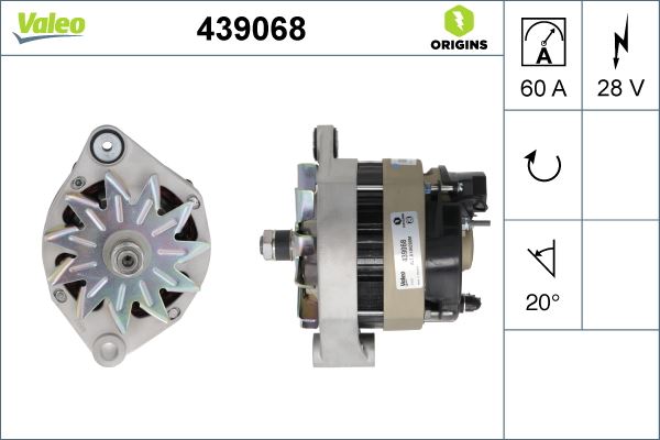 VALEO 439068 Alternatör A14n200m Marin