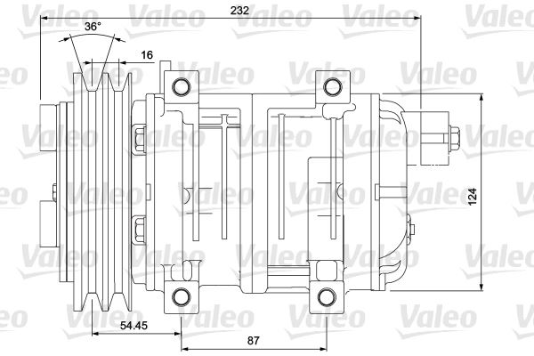 VALEO 700868 Kompesör Tm21xs 2ag 24v B Pad 3e