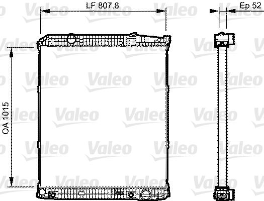 VALEO 733506 Radyatör Çerçevesiz 733484