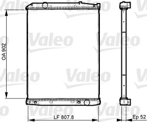 VALEO 733514 Radyatör Çerçevesiz Mb Actros