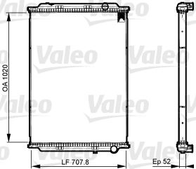 VALEO 733522 Radyatör Çerçevesiz Rt Magnum Dxi