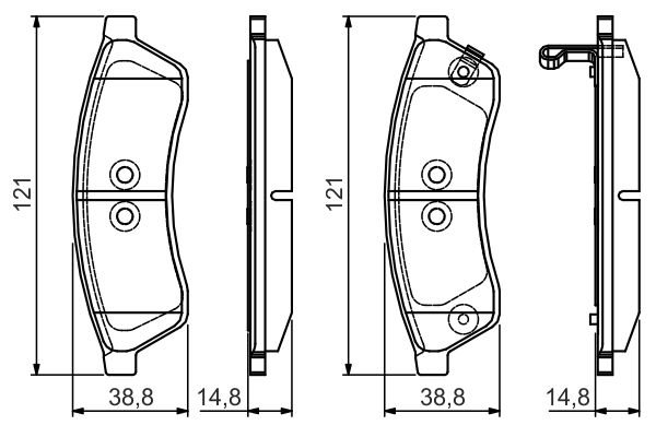 BOSCH 0986495168 Arka Fren Balatasi Chevrolet Epica 2.0-2.0d 06> Daewoo Tosca 2.0-2.5-2.0d 06>