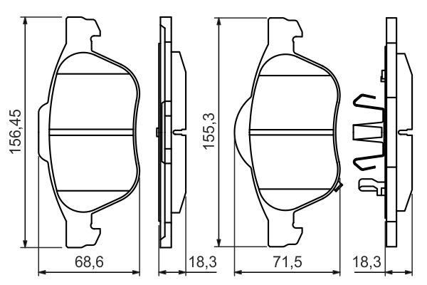 BOSCH 0986494485 Ön Fren Balata Toyota Avensis 2.0l 1cdftv Cdt220 99-02 Arka Frenler Disk Tipi İse