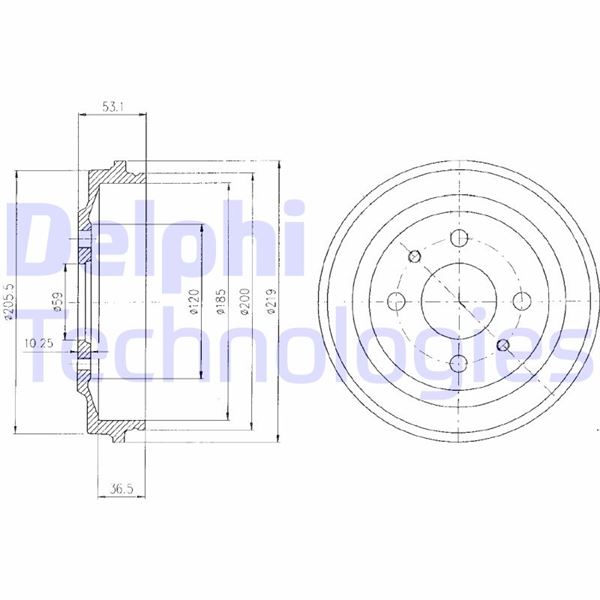 DELPHI BF136 Fren Kampanasi Arka Fiat Uno 70