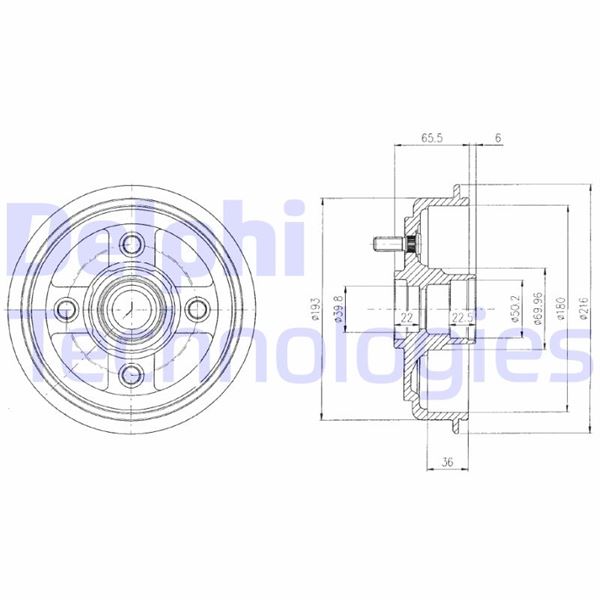 DELPHI BF434 Fren Kampanasi Arka Hyundai Amica. Atos. Atos Prime. Atoz 05/98>