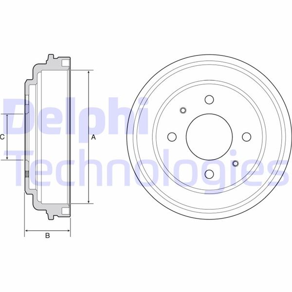 DELPHI BF546 Fren Kampanasi Arka Hyundai Atos Prime 06/03>