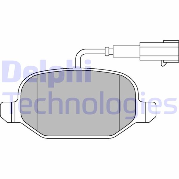 DELPHI LP2300 Arka Fren Balatasi Alfa Romeo Mito 09> Fiat Linea 09> 1.3jtd 1.4tjet 1.6jtd