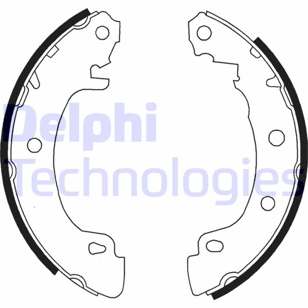 DELPHI LS1724 Arka Pabuç Balata Renault Megane 96> 1.4-1.6 1.8 1.9d 1.9dti 2.0 203x39
