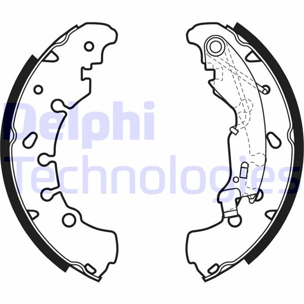 DELPHI LS1980 Arka Pabuç Balata Opel Corsa D 16> Adam 14>18 Peugeot Bipper 08> P605 90> Citroen Nemo 08> Fiat Fior Ino 08> Panda 09>Punto 05> 203x38 Gs8739