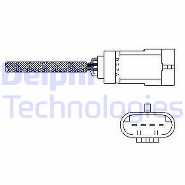 DELPHI ES10793-12B1 Oksijen Sensörü Katalizöre Doğru Renault Clio Ii 98> Megane Ii 02>08 Laguna Ii 01>07 Kangoo 01> Clio Iii 05>07