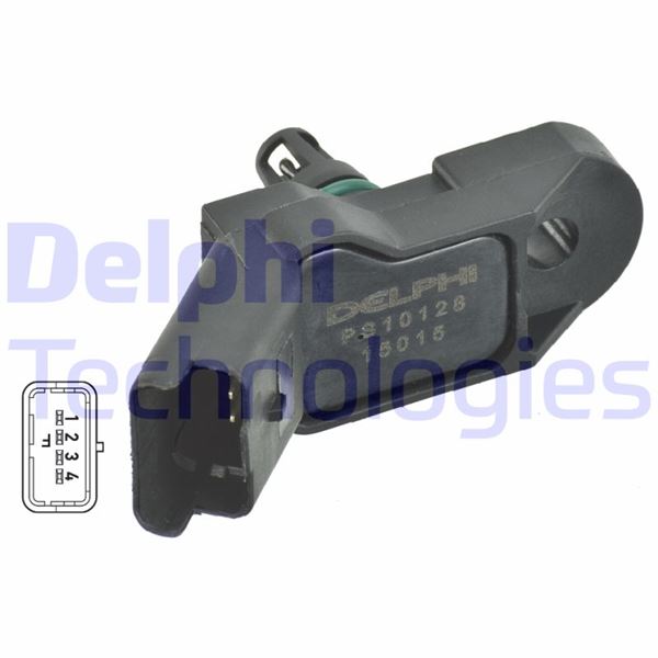 DELPHI PS10128 Emme Manifold Basinç Map Sensörü P106-P206-P207-P301-P306-P307-P308-P407-P1007-Partner-Berlingo- C2-C3-C4-C5-Xsara-Saxo 1.1-1.4-1.6-1.8-2.0-2.2