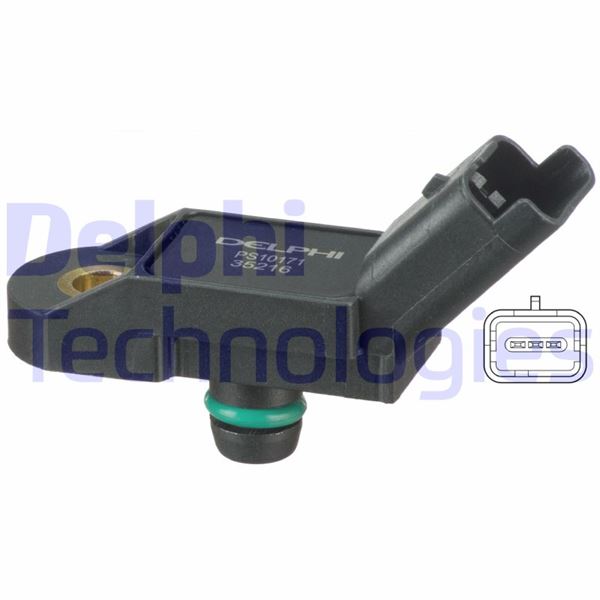 DELPHI PS10171 Basinç Map Sensörü P106-P206-P307-P406-P407-P607-C4-C5-C8-Xsara-Saxo 1.8-2.0-3.0 Ew7-Ew10-Es9