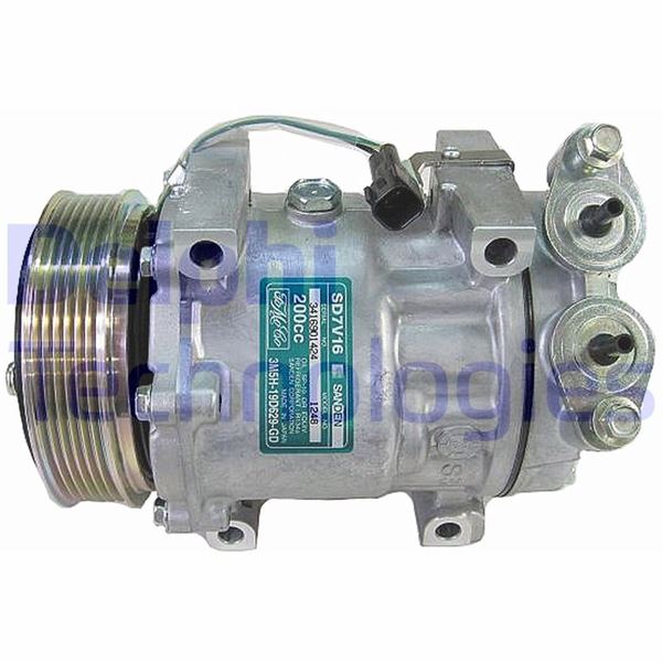 DELPHI TSP0155932 Klima Kompresörü Ford Focus-Cmax 04> Volvo C30-S40-V50 04> 1.6 Tdci Kasnak Çap: 119mm
