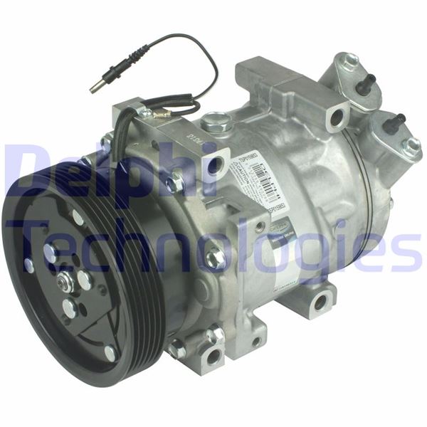 DELPHI TSP0159853 Klima Kompresoru Dacia Logan 04>Sandero 08> Duster 10> 1.4 K7j 1.5dci K9k 1.6 K4m 12v 6 Kanal 124mm