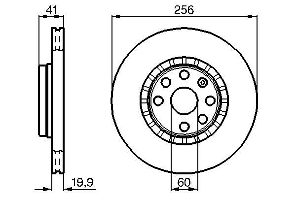 BOSCH 0986478535 Ön Fren Aynasi Astra F-Vectra A-Corsa B-Ascona C-Aveo-Kalos 03>13 256x20x4dlxhavali 569010-93182285
