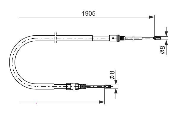 BOSCH 1987477237 El Fren Teli P207 06 > 1905 Mm