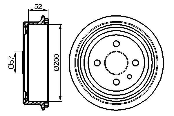 BOSCH 0986477018 Arka Kampana Vectra A 89>95 Astra F 91>98 1.4-1.6-1.8-2.0 Lacetti 05>13 242x200x53x100 4dl 568054-91024352