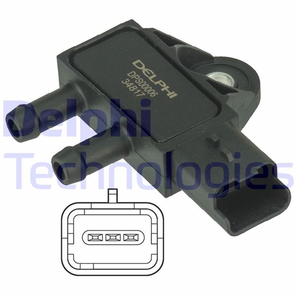 DELPHI DPS00006 Fap Kaptörü Egsoz Basinç Sensörü Vivaro C-Zafira-P207-P208-P301-P307-P308-P508-P2008-Mini R55 R56 P3008-P5008-Boxer-Jumper-Partner-Berlingo-C-Elysee-C2-C3-C4-C5-Jumpy-Ds4-Ds5 1.4-1.6-2.0-2.2 Hdi Dth