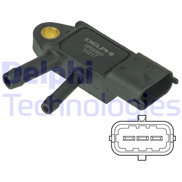 DELPHI DPS00007 Egzoz Basinç Sensörü Fiat Egea 15> Doblo 10> Ducato 10> Linea 09> Fiorino 07> Jeep Renegade 14> Ope L Astra H-Vectra C-Zafira A 1.9 Dth Peugeot Bipper-Boxer Citroen Jumper-Nemo 1.3d Mtj 1.6d Mtj 2.0d