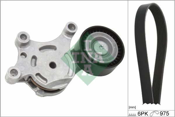 INA 529026110 Alternatör Gergi Kiti 6pk975 P207-P308-P3008-P5008-Partner-Berlingo-C3-C4-C5-Ds3-Ds4 1.4-1.6 Hdi