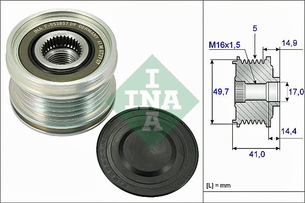 INA 535010110 Alternatör Rulmanli Kasnak Mercedes C200/A180/B180/Colt