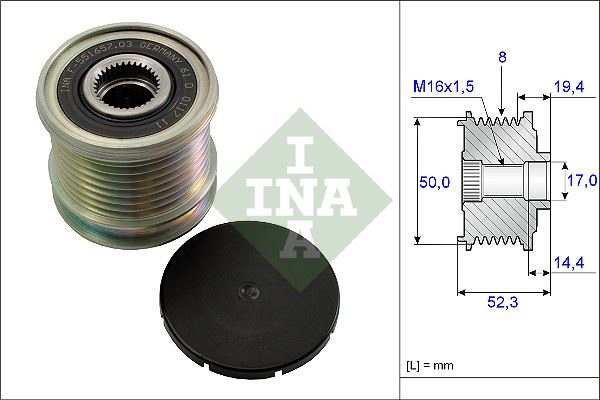 INA 535011110 Alternator Kasnagi Mercedes W204 W211 W164 X164 W463 W251 B906