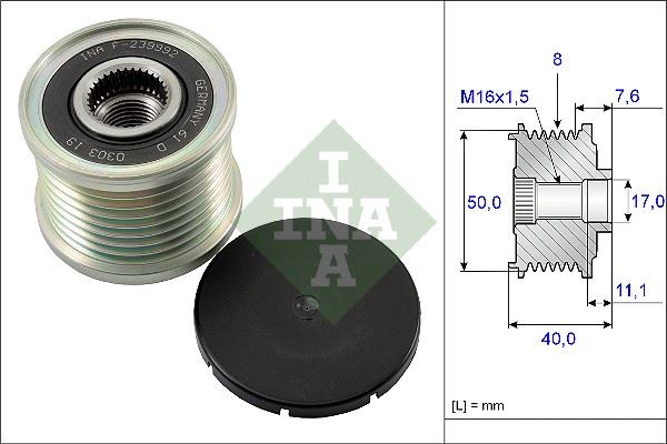 INA 535011910 Alternator Kasnagi Mercedes X164 W211 W221 W164