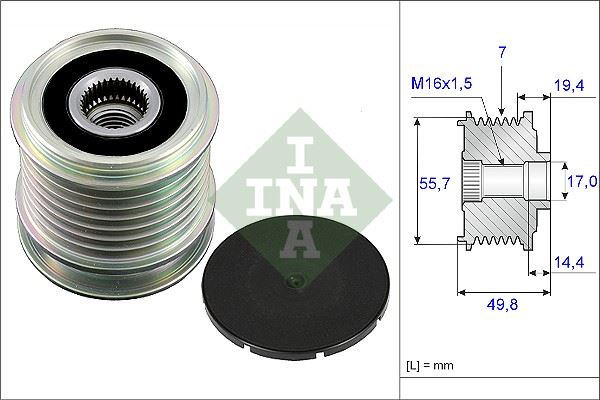 INA 535 0165 10 Alternatör Kasnagi Rulmanli W204