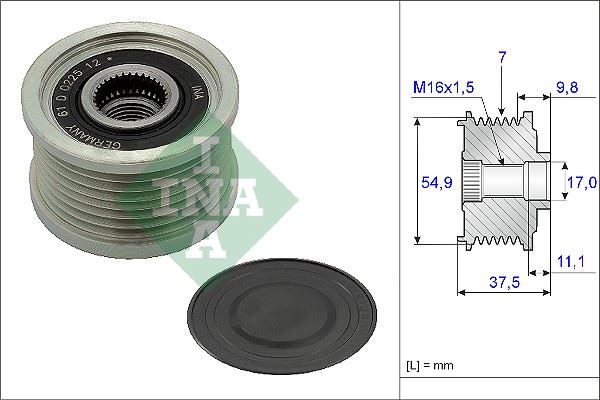 INA 535023510 Alternatör Rulmanli Kasnak Fiat Ducato 2.3d 15=>