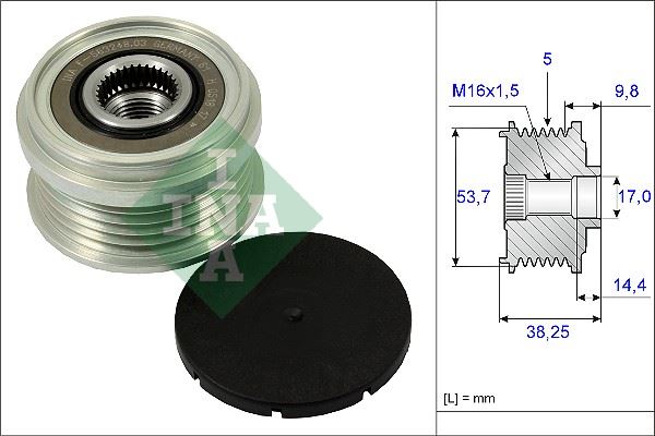 INA 535024210 Alternatör Kasnaği Astra J-Corsa D-Insignia A-Meriva B-Zafira C-Cruze 1.2-1.4 Xer-Nel-Net-A14xel 1204293-55580127-55579927-95520019
