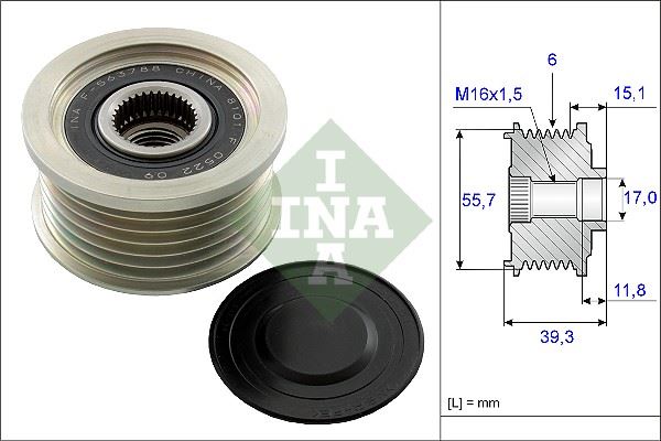 INA 535024910 Alternatör Kasnaği Ssangyong Actyon Sports I Qj 11 >Korando Ck 10 >Rodius Ii 13 > 2.0 Xdi 4wd