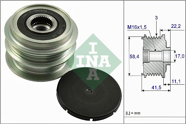 INA 535026910 Alternatör Rulmani Renault Clio Iv 12> Clio Iii 05> Modus 04> Dacia Logan Ii 12> Sandero Ii 12> 1.2 16v D4f