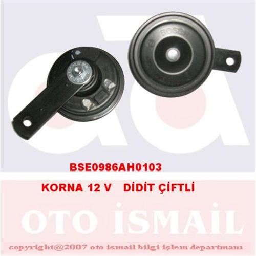 BOSCH 0986AH0103 Didit Korna Set Çift Fiş 12 V, 350/420 Hz, 110db(A)