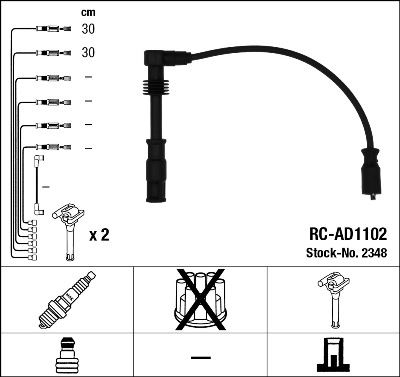 NGK 2348 Buji Kablosu A4 1.8 95-01 A6 1.8 95-97 Adr-Apt
