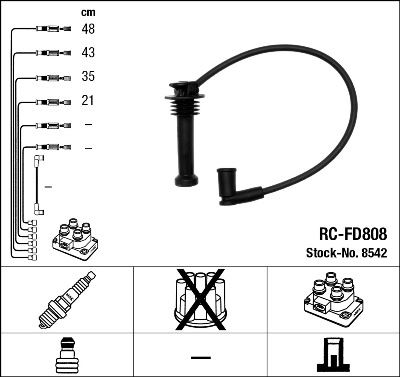 BR ZEF1115 Buji Kablosu Rc-Fd808(Takim) Focus/Mondeo