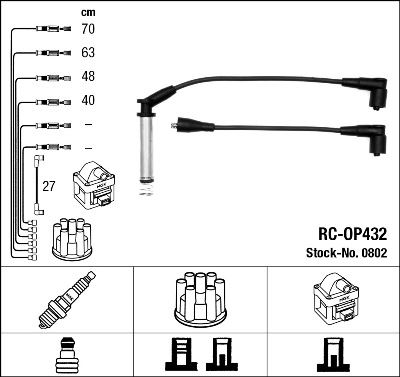 NGK 0802 Rc-Op432 Ateşleme Kablosu