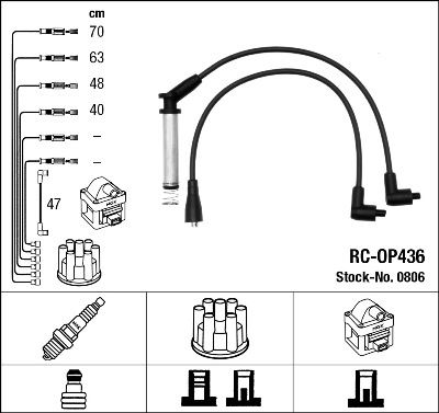 NGK 0806 Rc-Op436 Ateşleme Kablosu